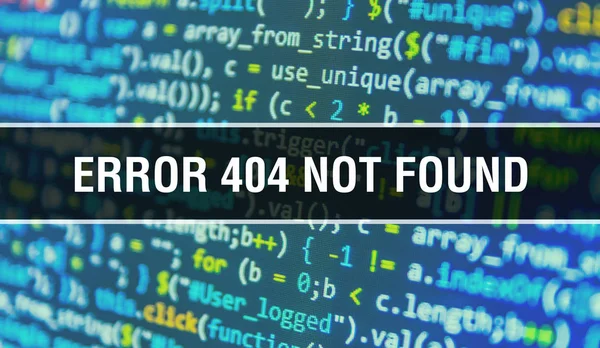 Fout 404 niet gevonden concept illustratie met behulp van code voor ontwikkelen — Stockfoto